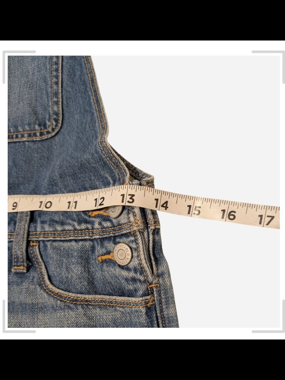 Pre-owned Old Navy Denim Short Overalls in Washed Blue - Picture 5 of 7